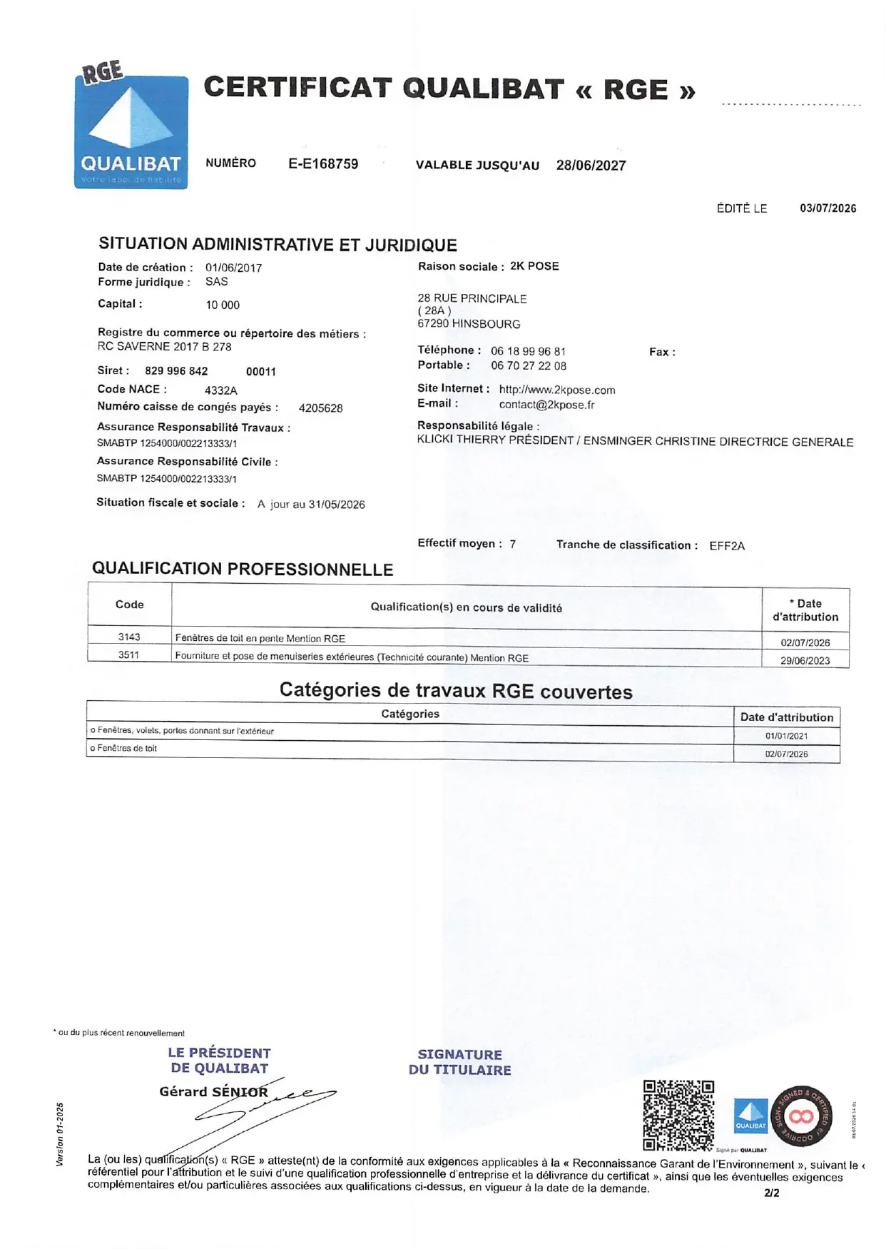 20270628_CERTIFICAT QUALIBAT «RGE_page-0001 CERTIFICAT QUALIBAT «RGE » 2026